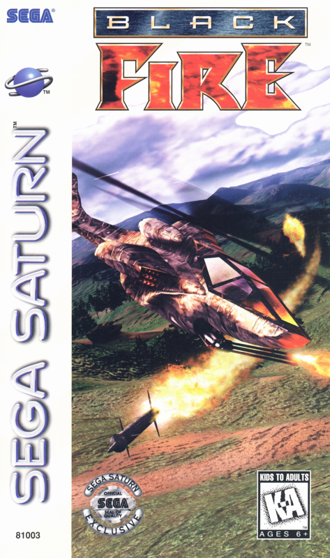 Black Fire box art for Sega Saturn